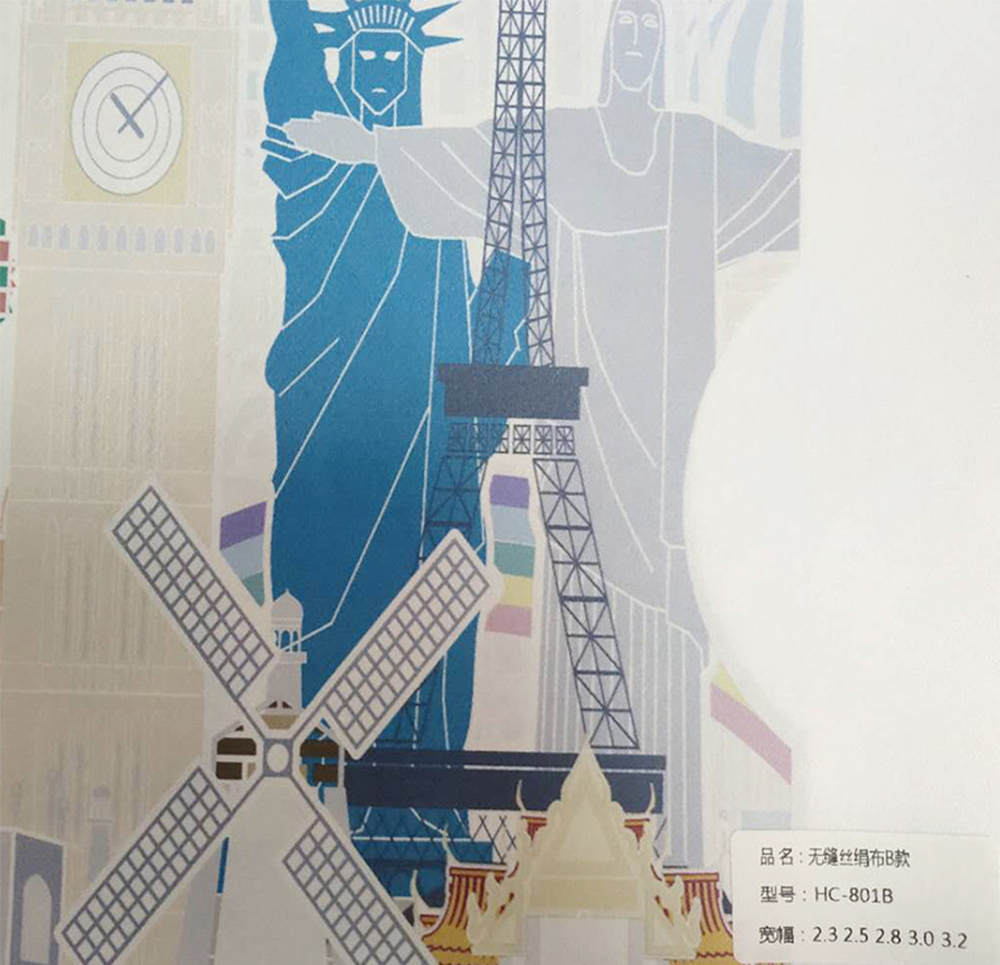 深圳無縫絲絹布、無縫墻布背景、臥室客廳墻布油性噴繪UV印刷